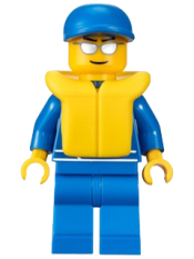 LEGO Octan - Blue Oil, Blue Legs, Life Jacket, Blue Short Bill Cap minifigure