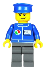 LEGO Octan - Blue Oil, Dark Bluish Gray Legs, Blue Hat, Smirk and Stubble Beard minifigure