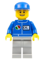 LEGO Octan - Blue Oil, Light Bluish Gray Legs, Blue Cap minifigure