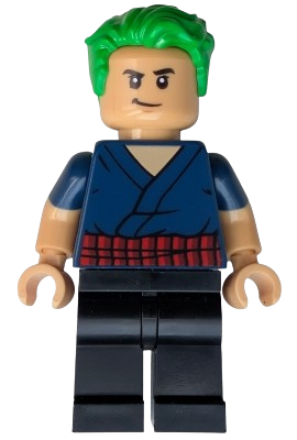 LEGO Roronoa Zoro - Dark Blue Shirt, Hair set