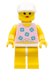 LEGO Blue Flowers - Yellow Legs, White Cap minifigure