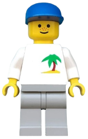 LEGO Palm Tree - Light Gray Legs, Blue Cap minifigure