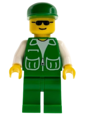 LEGO Jacket Green with 2 Large Pockets - Green Legs, Green Cap minifigure