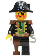 LEGO Captain Red Beard - Brown Epaulettes, Pirate Hat with Skull and Crossbones minifigure