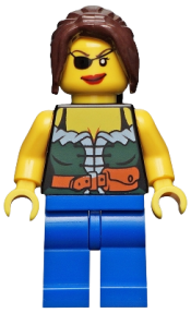LEGO Pirate Female, Blue Legs minifigure
