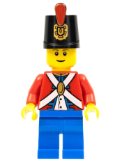 LEGO Imperial Soldier II - Shako Hat Printed, Blue Legs, Male, Reddish Brown Eyebrows minifigure