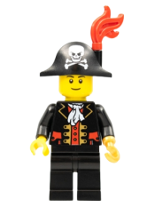 LEGO Captain, Bicorne Hat with Skull and Plume, Black Eyebrows minifigure