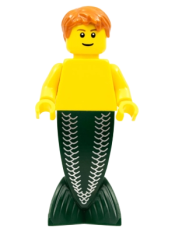 LEGO Merman - Dark Orange Hair, Reddish Brown Eyebrows minifigure