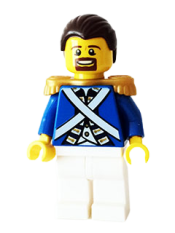 LEGO Bluecoat Sergeant 1 - Brown Moustache and Goatee minifigure