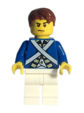 LEGO Bluecoat Soldier 5 - Sweat Drops, Reddish Brown Hair minifigure