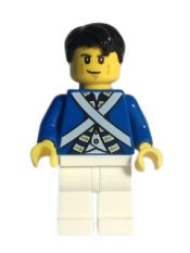 LEGO Bluecoat Soldier 6 - Cheek Lines, Black Hair minifigure