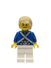 LEGO Bluecoat Soldier 7 - Tousled Hair (Head 6123714) minifigure