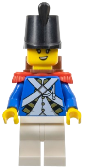 LEGO Imperial Soldier IV - Female, Black Shako Hat, Red Epaulettes, Backpack minifigure