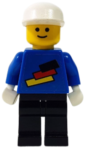 LEGO Soccer Player - German Goalie, German National Flag Colors Torso Sticker on Front, White Number Sticker on Back (1, 19 or 22, specify number in listing) minifigure