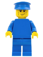 LEGO Plain Blue Torso with Blue Arms, Blue Legs, Blue Hat minifigure