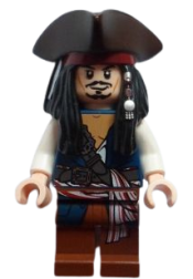 LEGO Captain Jack Sparrow with Tricorne and Blue Vest minifigure