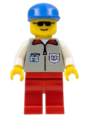 LEGO Coast Guard 1 - Red Legs, Blue Cap, Sunglasses minifigure