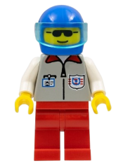 LEGO Coast Guard 1 - Red Legs, Blue Helmet, Trans-Light Blue Visor minifigure