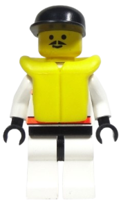 LEGO Res-Q 2 - Black Cap, Life Jacket minifigure