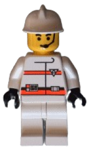 LEGO Res-Q 3 - White Fire Helmet, White Hips minifigure