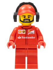 LEGO Scuderia Ferrari Team Crew Member - Male, Beard minifigure