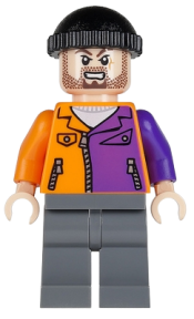 LEGO Two-Face's Henchman, Orange and Purple - Beard minifigure