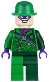 LEGO The Riddler - Green and Dark Green Zipper Outfit minifigure