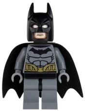 LEGO Batman - Dark Bluish Gray Suit, Gold Belt, Dark Bluish Gray Hands minifigure