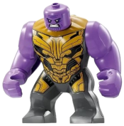 LEGO Thanos - Large Figure, Dark Bluish Gray Outfit with Gold Armor, Printed Legs, Angry set