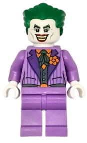 LEGO The Joker - Medium Lavender Suit, Dark Green Vest, Green Hair Swept Back set