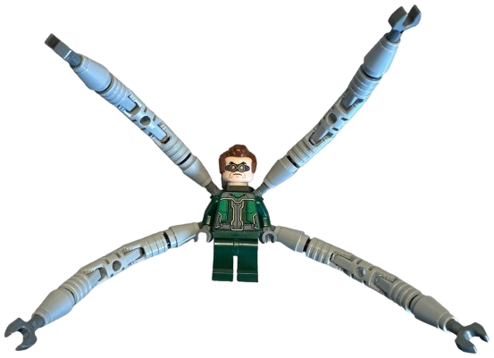 LEGO Dr. Octopus (Otto Octavius) / Doc Ock - Dark Green Suit, Mechanical Arms with Hinges minifigure