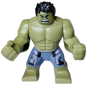 LEGO Hulk - Giant, Sand Blue Pants with Lavender Panels, Raging minifigure