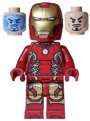 LEGO Iron Man - Mark 43 Armor, Light Nougat Head minifigure