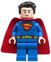 LEGO Superman - Blue Suit, Spongy Cape, Tousled Hair, Closed Mouth / Red Eyes set