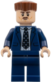 LEGO J. Jonah Jameson - Dark Blue Suit, Reddish Brown Hair set