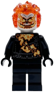 LEGO Ghost Rider, Johnathon 'Johnny' Blaze - White Head, Flaming Chain set