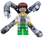 LEGO Dr. Octopus (Otto Octavius) / Doc Ock - White Lab Coat over Bright Green Pants minifigure