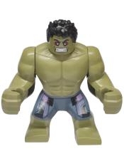 LEGO Hulk - Giant, Sand Blue Pants with Lavender Panels, Raging with Clenched Teeth set
