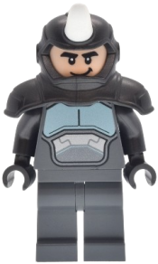 LEGO Rhino - Shoulder Armor with White Horn, Dark Bluish Gray Legs set