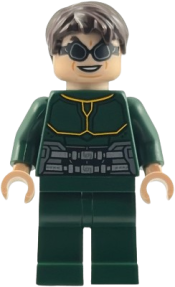 LEGO Dr. Octopus (Otto Octavius) / Doc Ock - Dark Green Outfit, Dark Brown Hair set