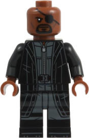 LEGO Nick Fury - Leather Trench Coat, Black Legs set