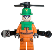 LEGO The Riddler - Orange Prison Jumpsuit, Side Pockets, Helicopter Backpack set