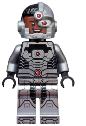 LEGO Cyborg - Black Gloves, Smiling minifigure