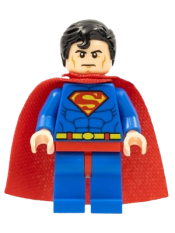 LEGO Superman - Blue Suit, Dual Sided Head with Red Eyes on Reverse, Spongy Soft Knit Cape minifigure