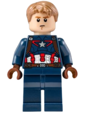 LEGO Captain America - Detailed Suit - Dark Orange Eyebrows minifigure
