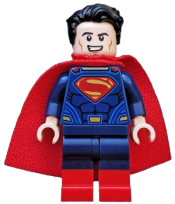LEGO Superman - Dark Blue Suit, Tousled Hair, Red Boots minifigure