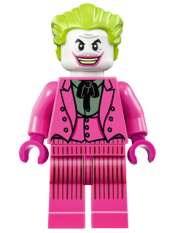 LEGO The Joker - Dark Pink Suit, Wide Grin / Lips Pursed minifigure