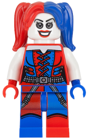 LEGO Harley Quinn - Blue and Red Hands and Pigtails minifigure