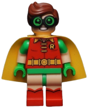 LEGO Robin - Green Glasses, Frown / Eyebrows Raised Pattern minifigure