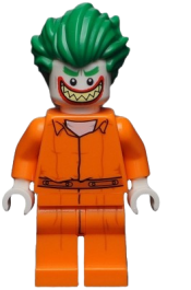 LEGO The Joker - Prison Jumpsuit, Smile with Pointed Teeth Grin minifigure